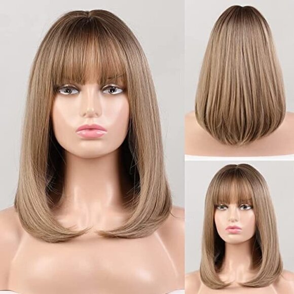 𝅺🆕 Stunning Long Bob Ombre Light Blonde Replacement Hair Wig  Lace SEXY NWT 👀 - Picture 4 of 6